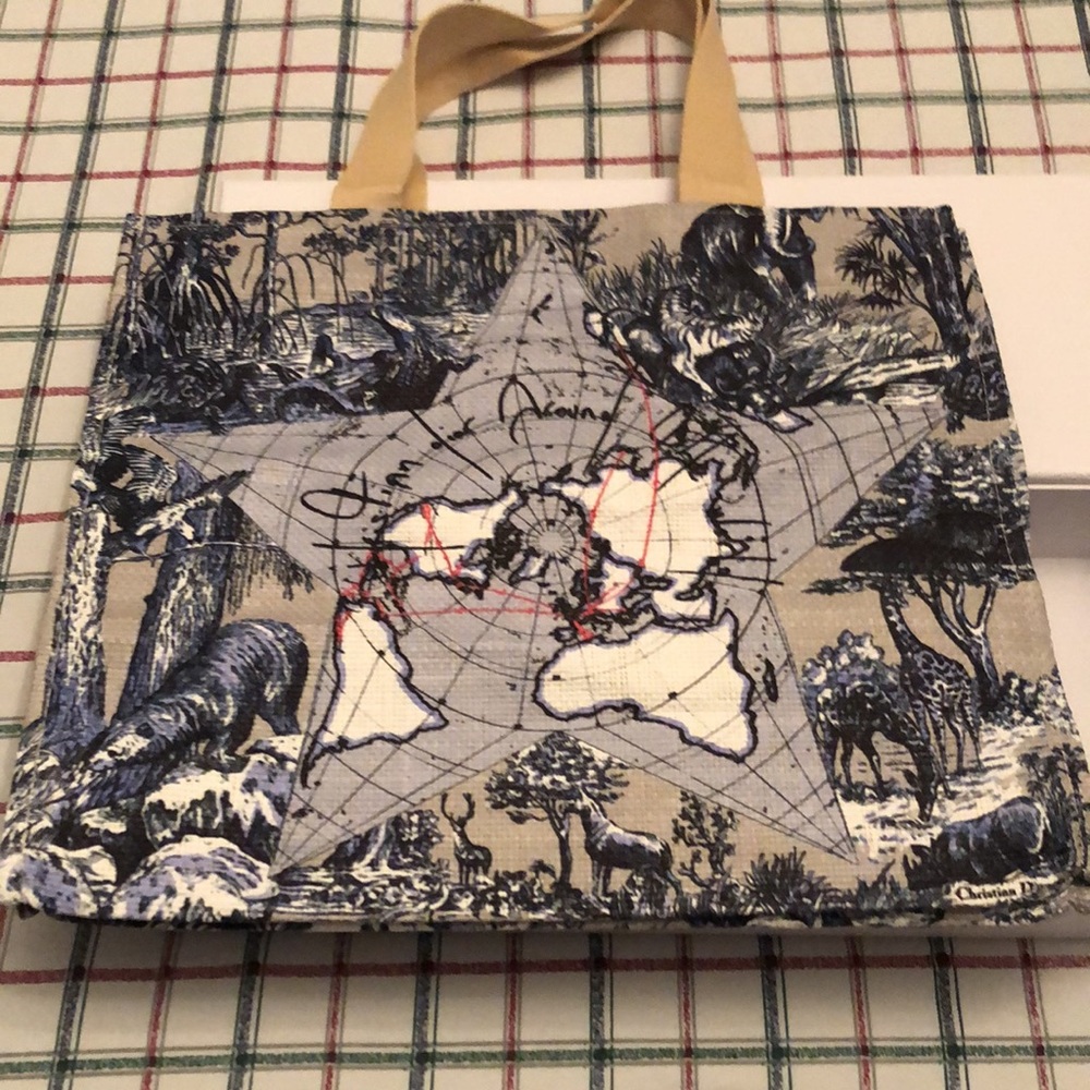 Dior around the world tote bag